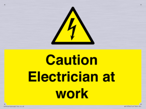Caution Electrician at work